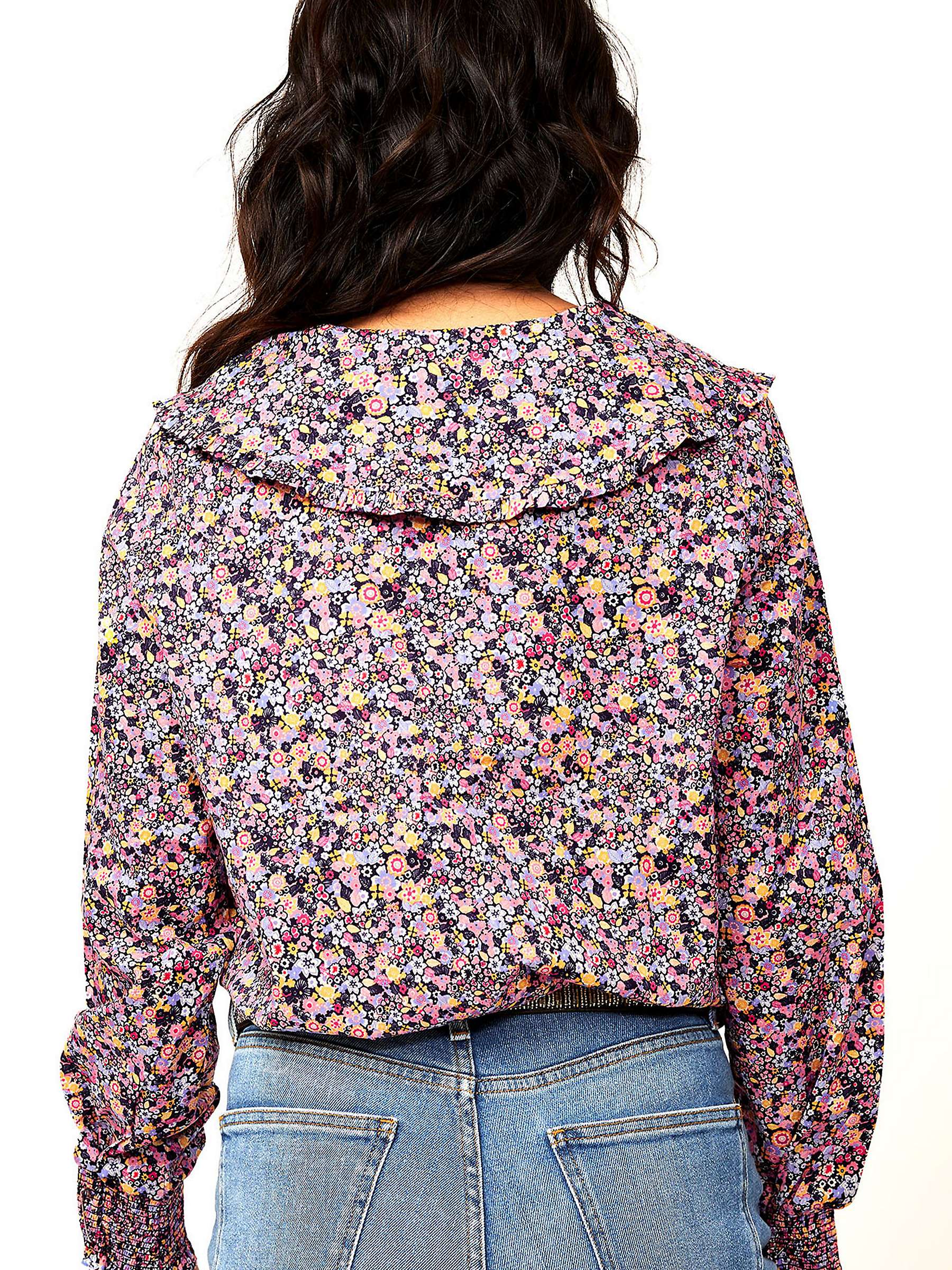 Buy Aspiga Kendall Cotton Ditsy Floral Blouse, Sunset Online at johnlewis.com