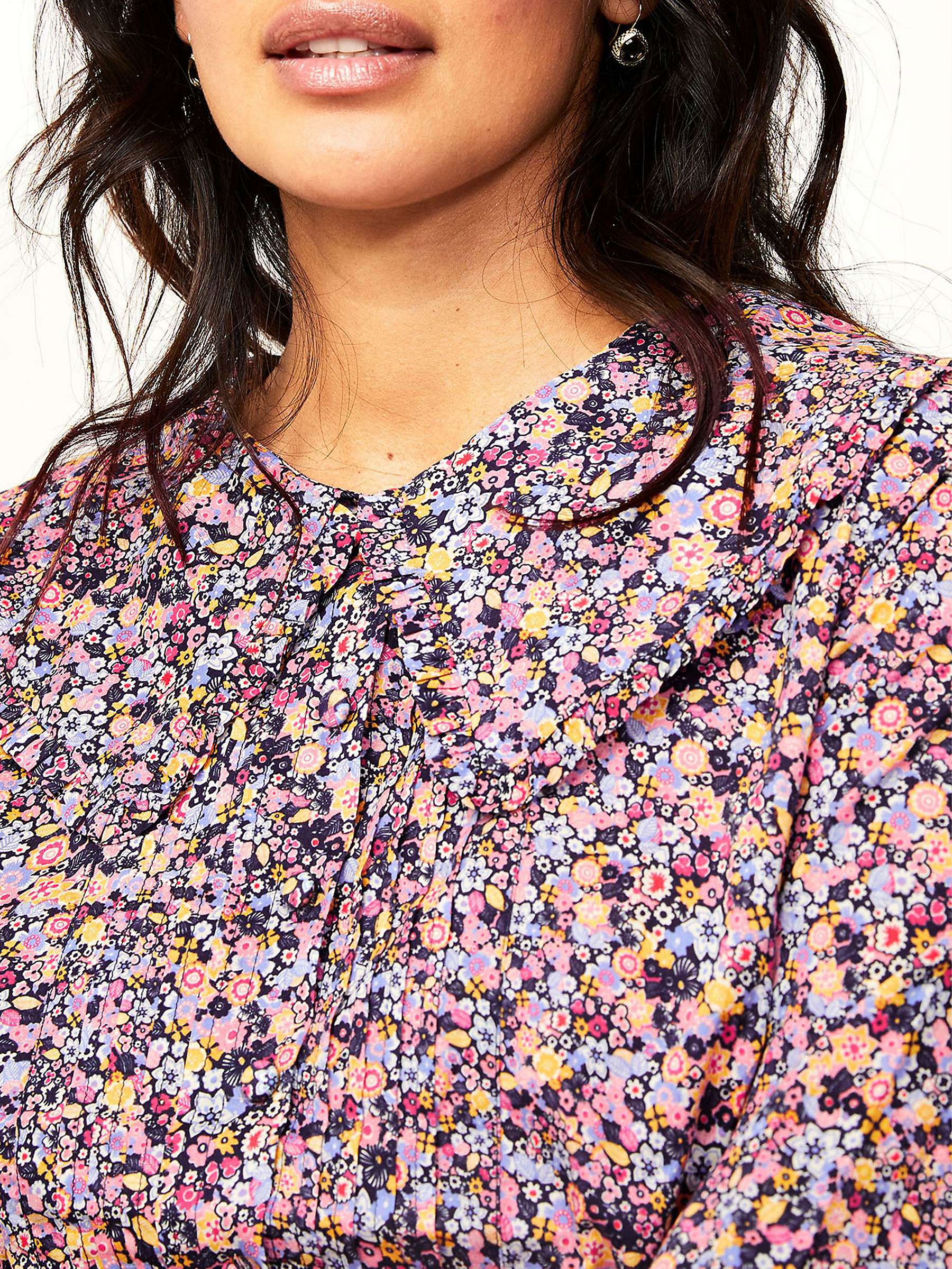 Buy Aspiga Kendall Cotton Ditsy Floral Blouse, Sunset Online at johnlewis.com