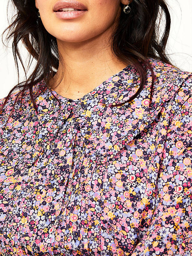 Aspiga Kendall Cotton Ditsy Floral Blouse, Sunset