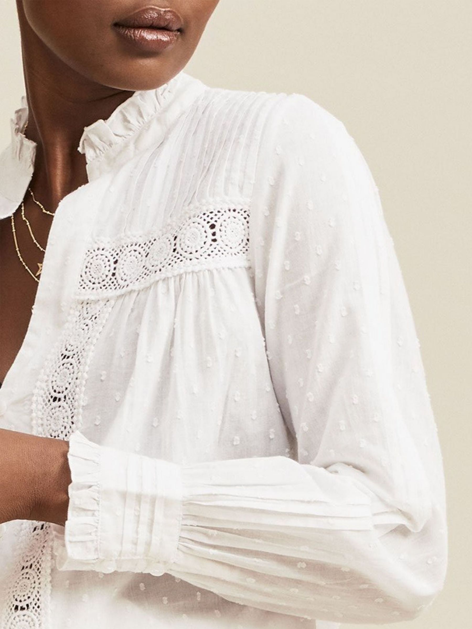 Aspiga Carrie Embroidered Organic Cotton Blouse White at John