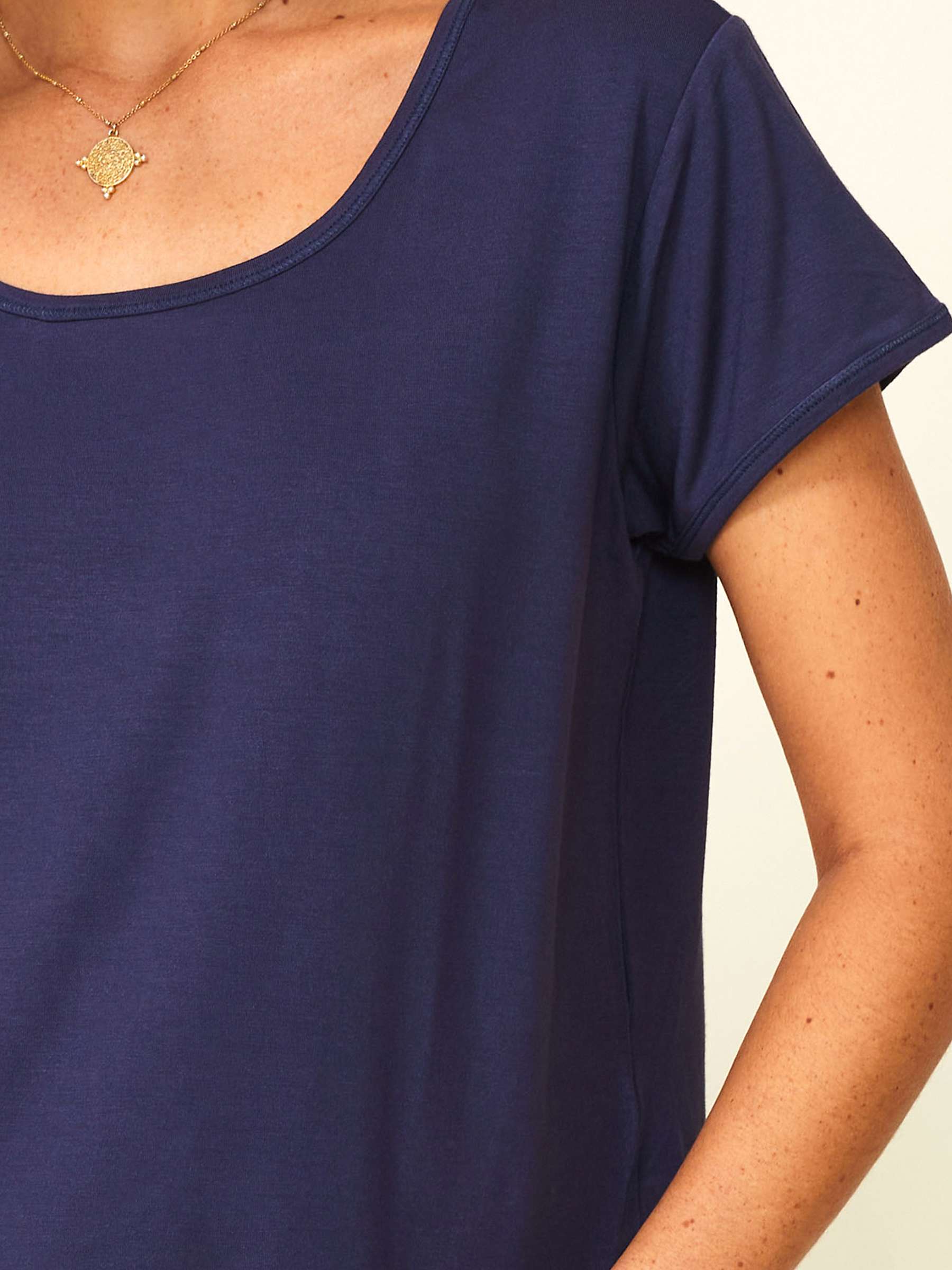 Buy Aspiga Relaxed Cotton T-Shirt, Navy Online at johnlewis.com