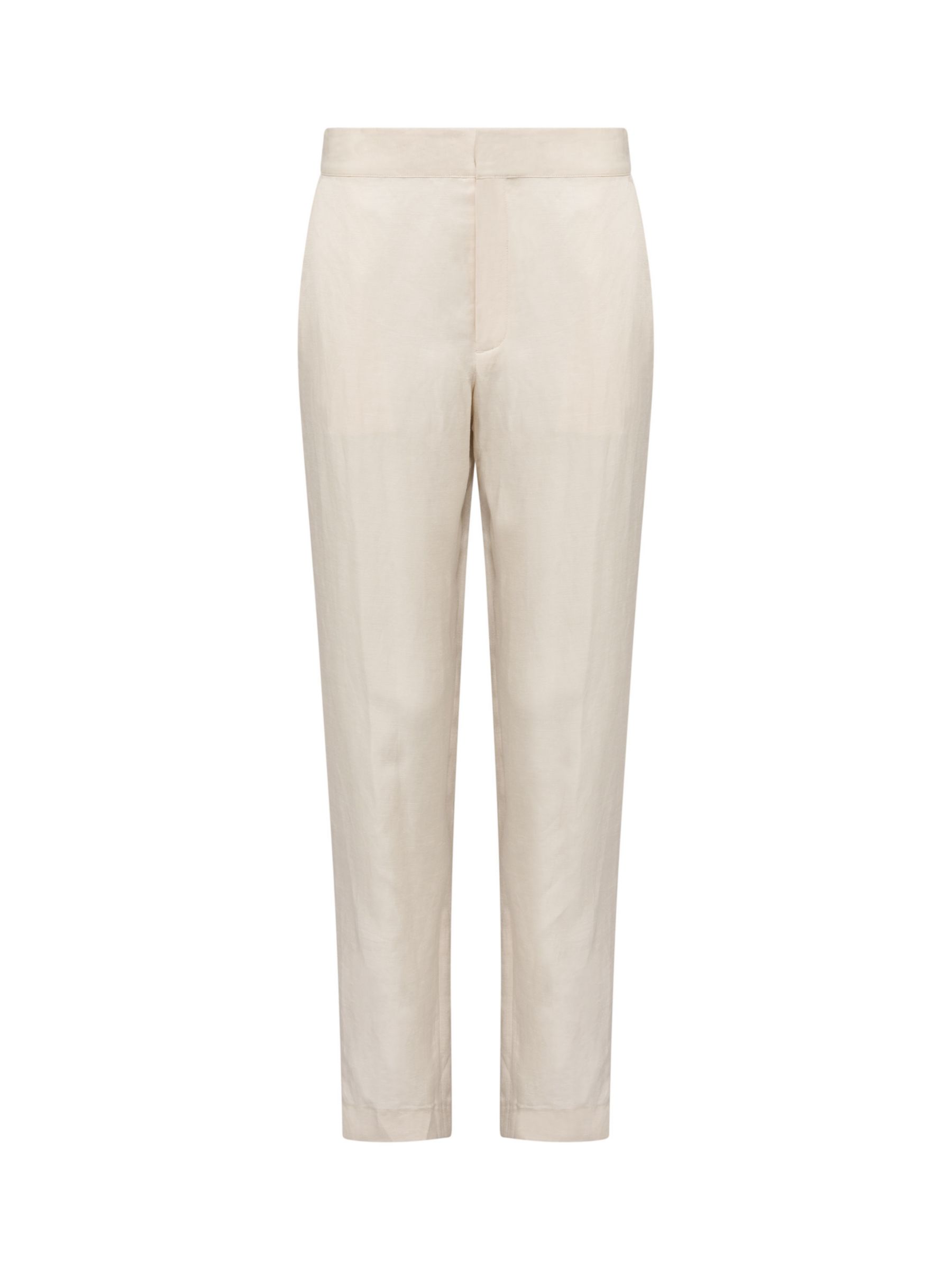 French Connection Arlo Drape Tapered Trousers, Sand Dollar at John ...