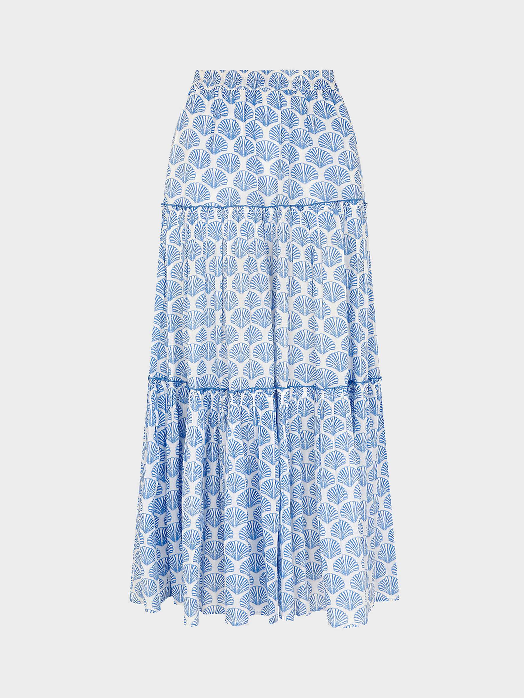 Buy Aspiga Bea Boho Organic Cotton Maxi Skirt, Blue/White Online at johnlewis.com
