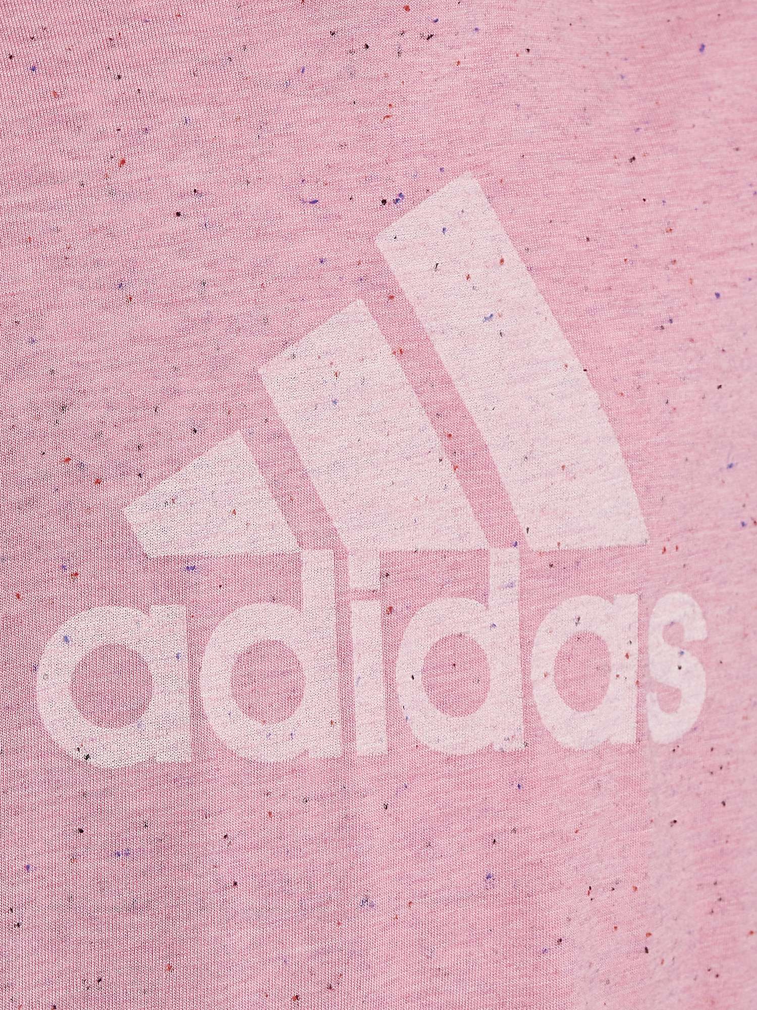 adidas Kids' Logo T-Shirt, Pink at John Lewis & Partners