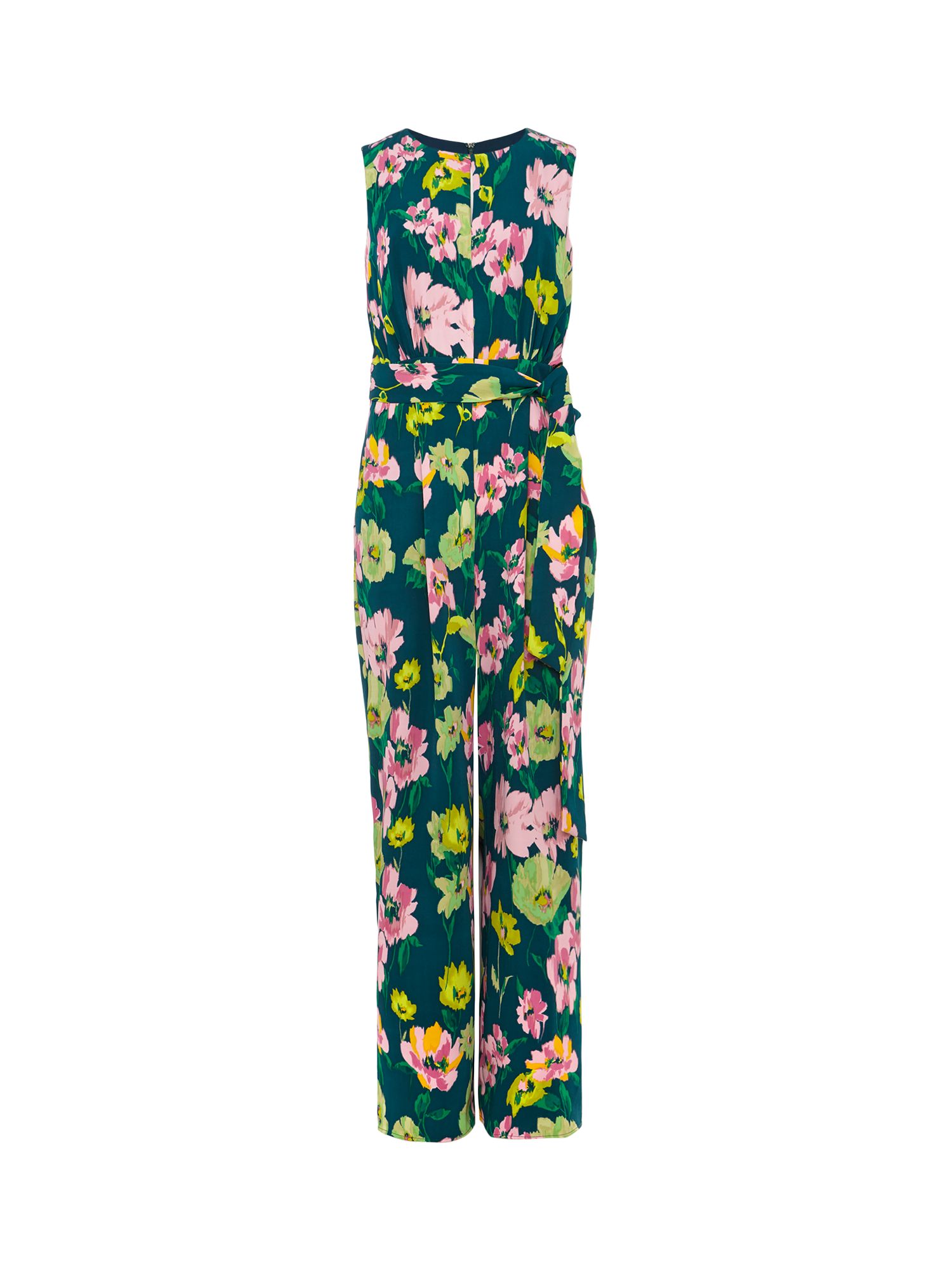 Phase Eight Effie Floral Jumpsuit, Teal/Multi