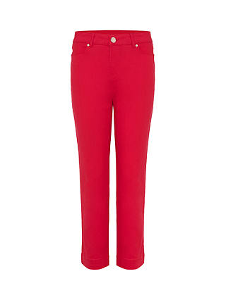 Phase Eight Ramona Cropped Straight Leg Jeans, Hot Pink