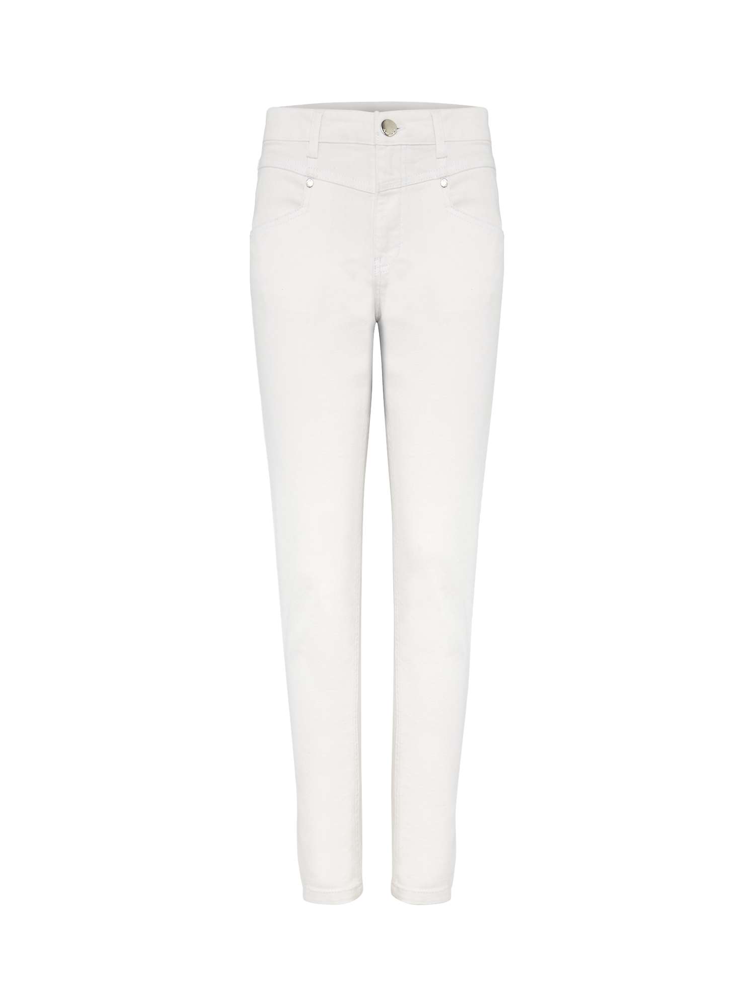 Phase Eight Hailee Topstitch Detail Cropped Jeans, White at John Lewis ...