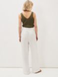 Phase Eight Aaliyah Linen Belted Trousers, White