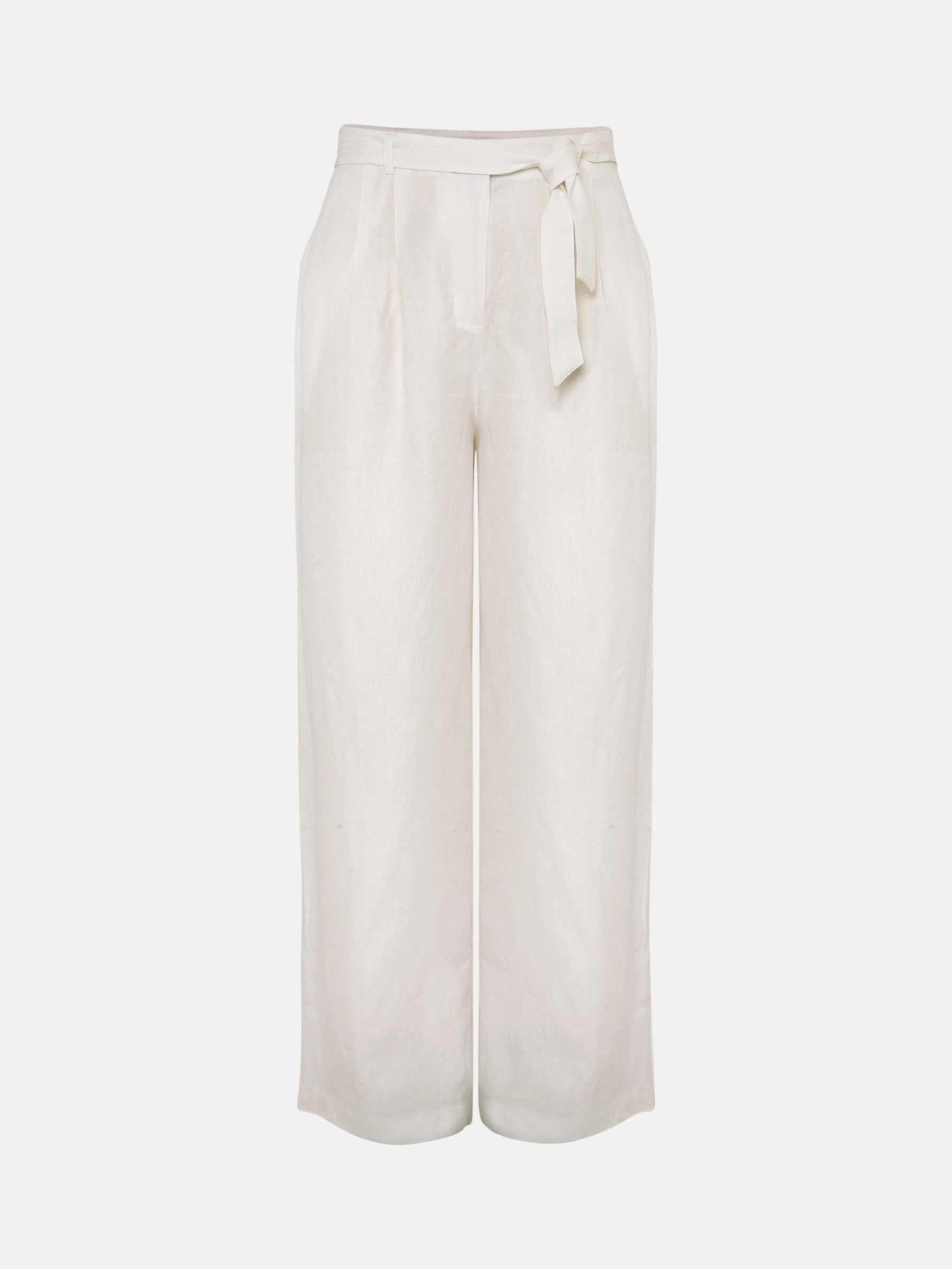 Laundered Linen Belted Trouser