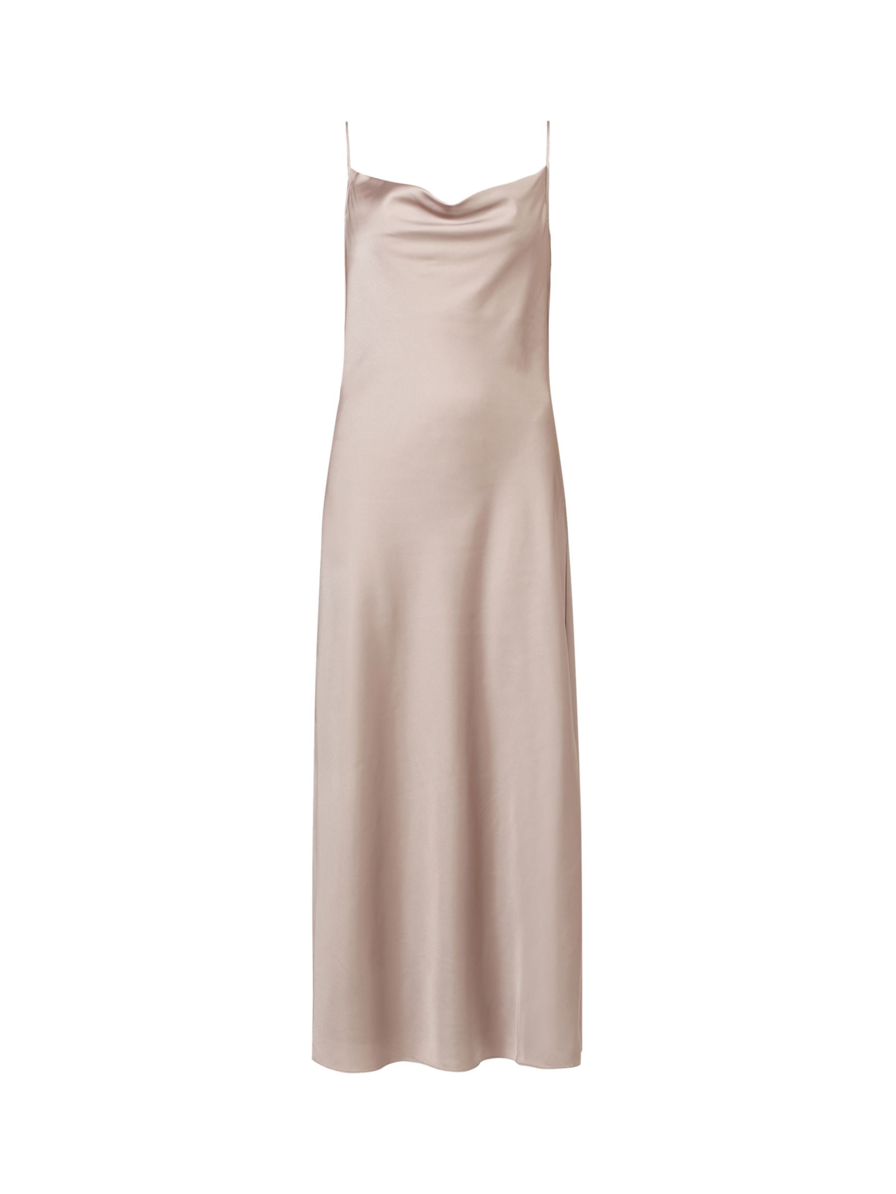 AllSaints Hadley Slip Midi Dress, Dusty Pink at John Lewis & Partners