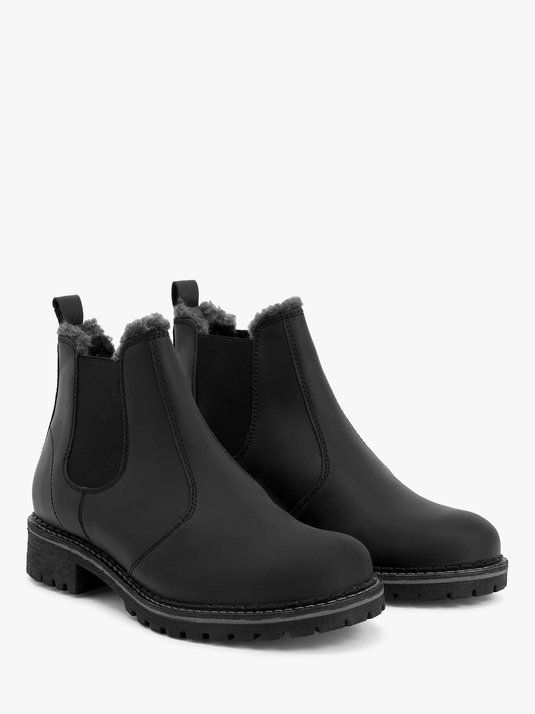Buy John Lewis Primrose Leather Chelsea Boots, Saddle Black Online at johnlewis.com