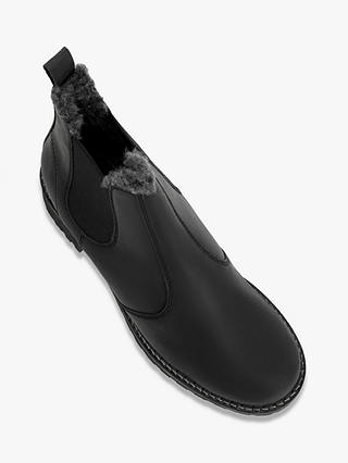 John Lewis Primrose Leather Chelsea Boots, Saddle Black