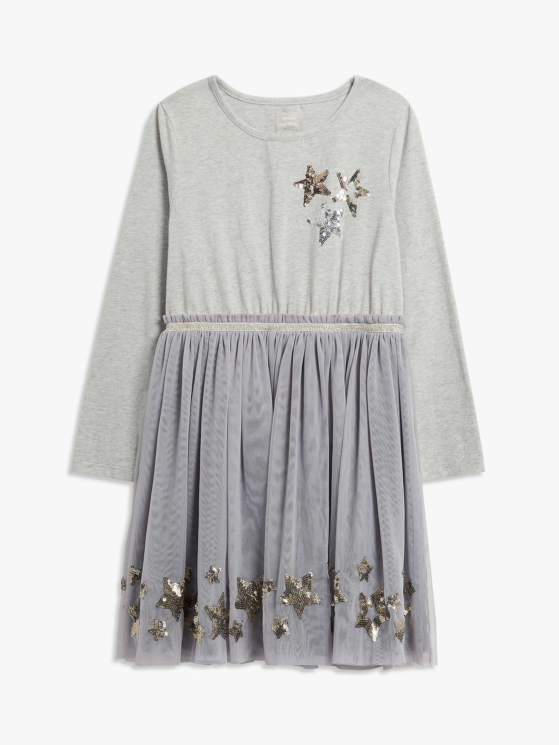 Buy John Lewis Kids' Sequin Star Jersey Top Tulle Skirt Dress Online at johnlewis.com