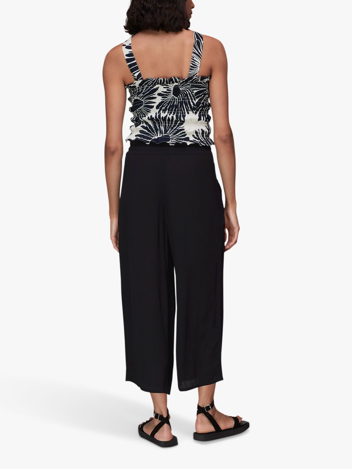 Buy Whistles Imogen Fluid Cropped Trousers Online at johnlewis.com