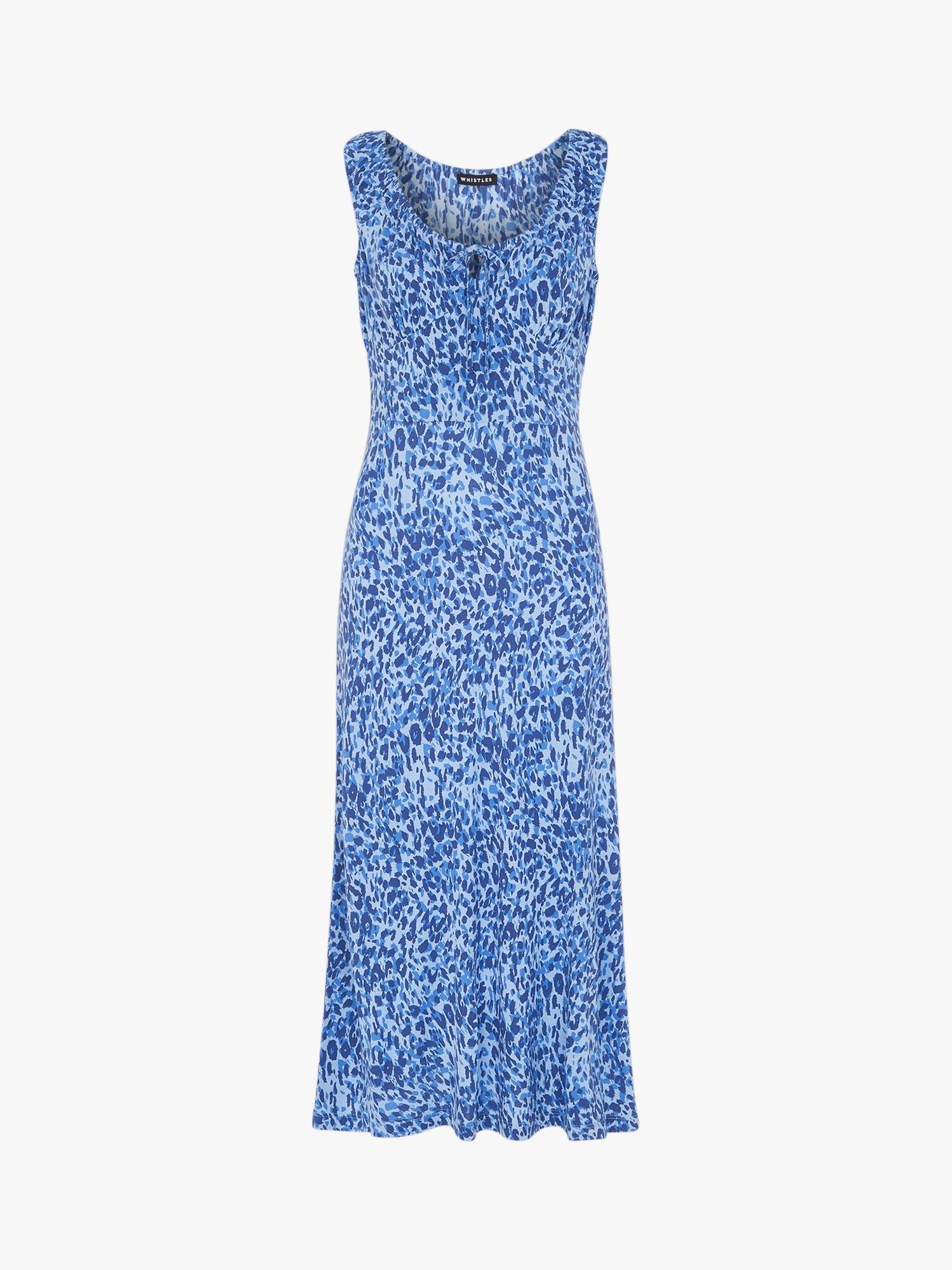Buy Whistles Summer Cheetah Jersey Dress, Blue/Multi Online at johnlewis.com