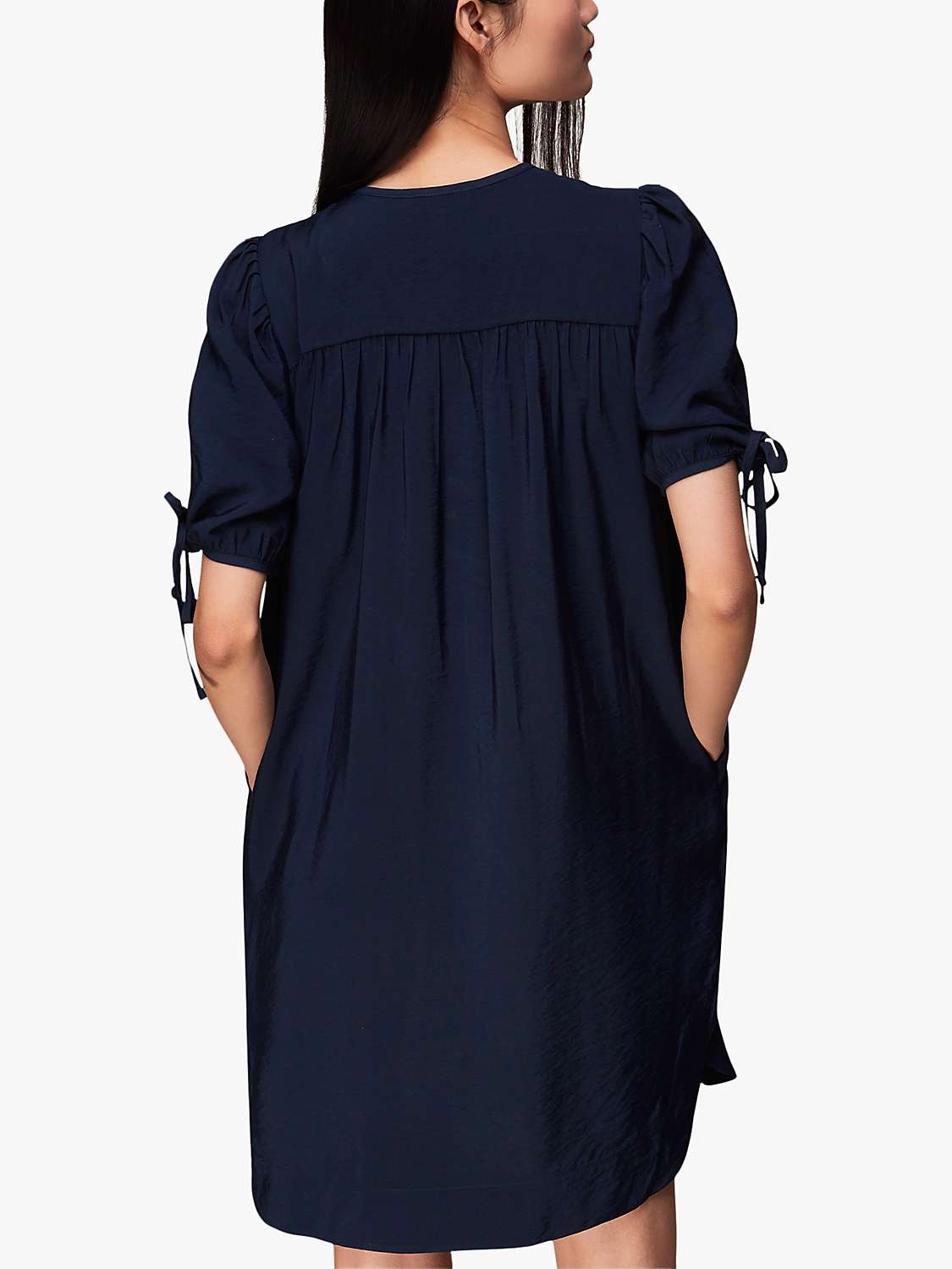 Buy Whistles Frankie Button Through Puff Sleeve Dress Online at johnlewis.com