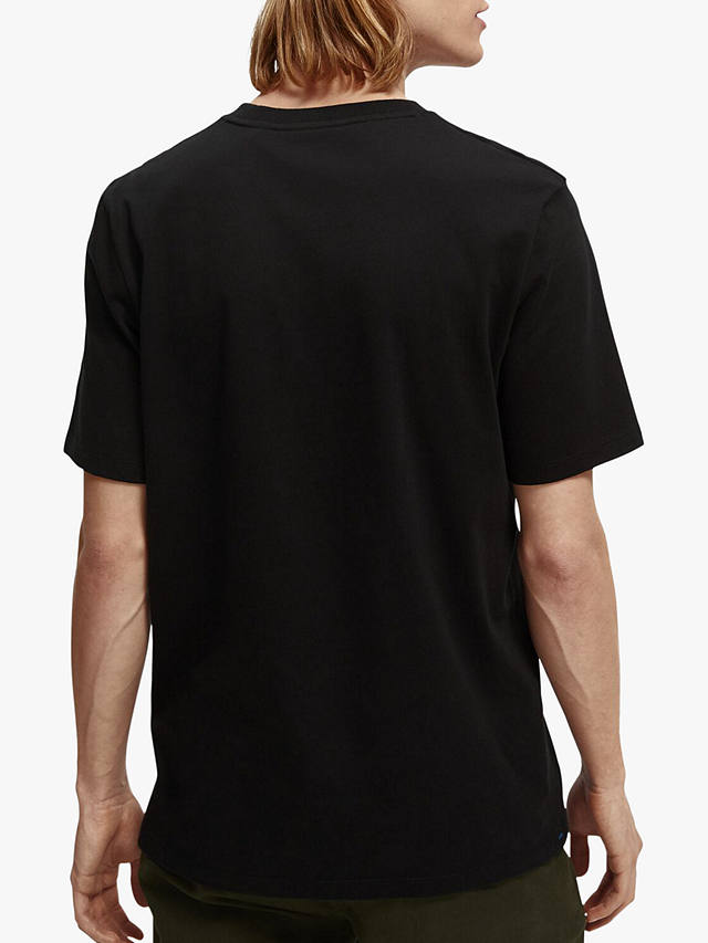 Scotch & Soda Crew Neck Organic Cotton T-Shirt, 0008 - Black