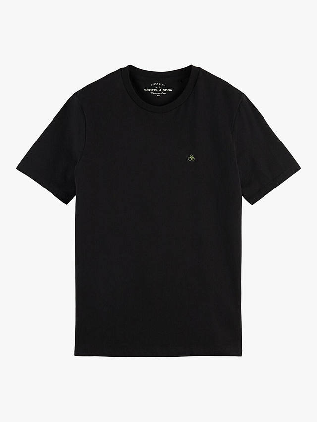 Scotch & Soda Crew Neck Organic Cotton T-Shirt, 0008 - Black