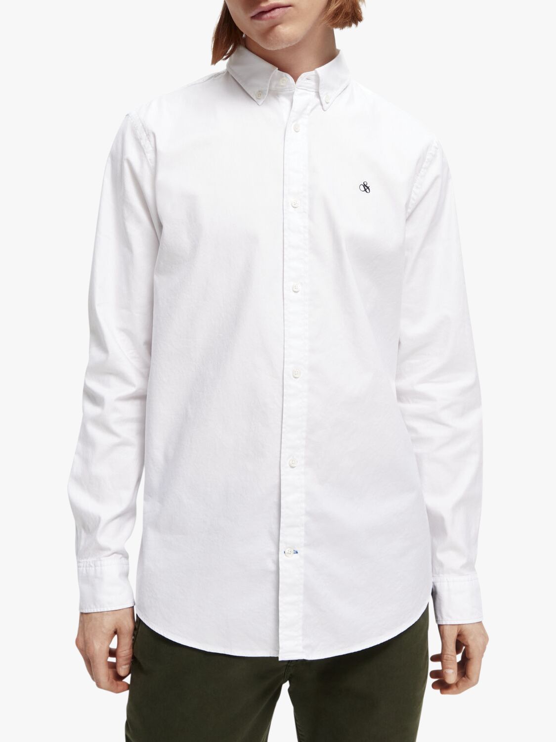 Scotch & Soda Oxford Regular Fit Shirt, 0006 - White at John Lewis ...