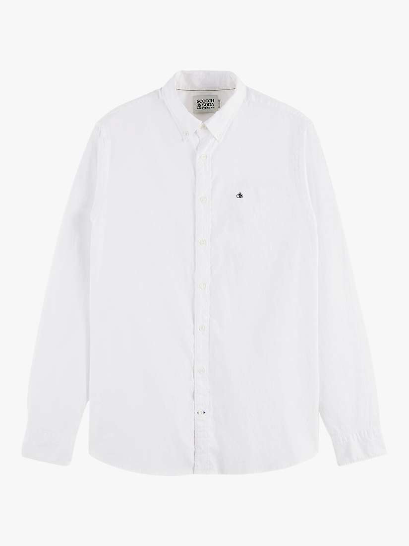 Scotch & Soda Oxford Regular Fit Shirt, 0006 - White at John Lewis ...