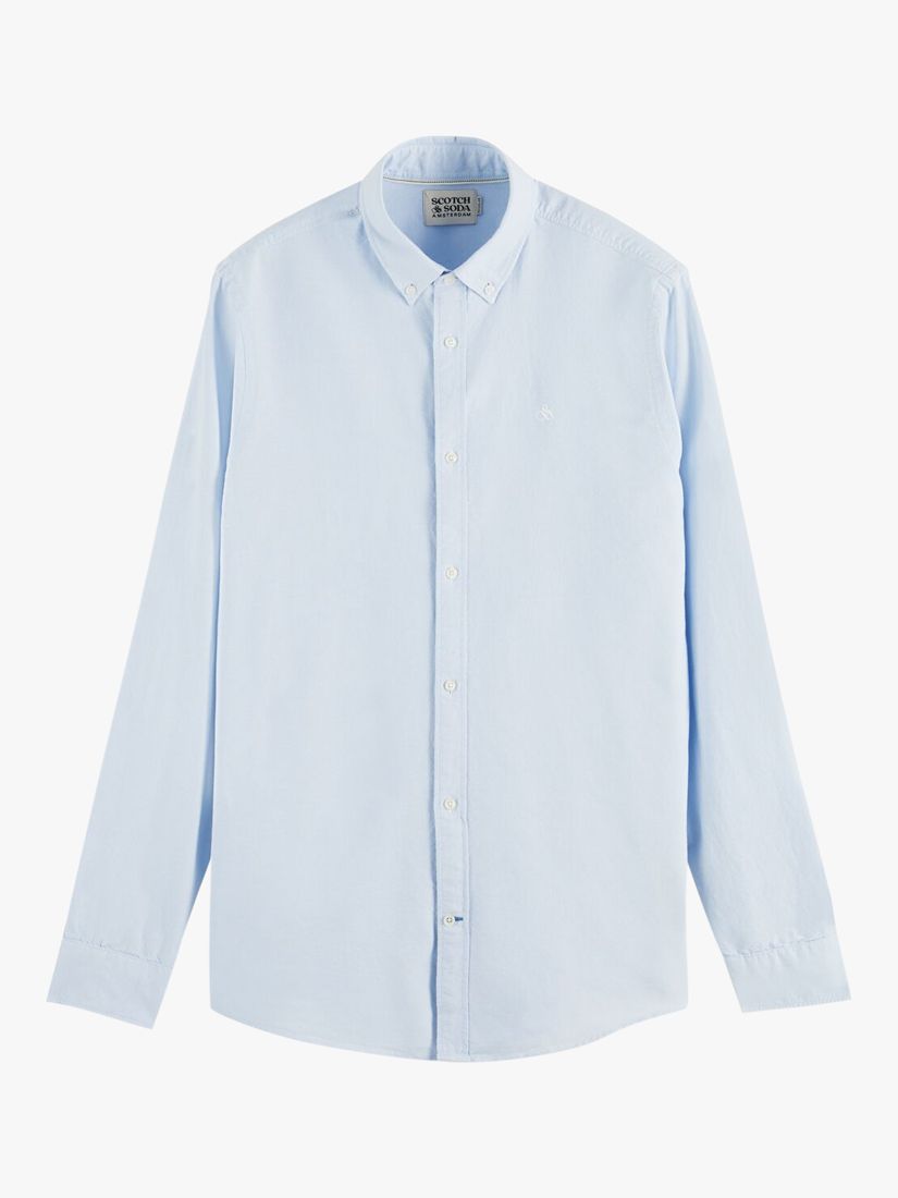 Scotch & Soda Oxford Regular Fit Shirt, 0765 - Blue at John Lewis ...