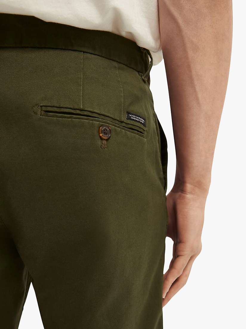 Scotch & Soda Slim Fit Chinos, 65 - Military at John Lewis & Partners
