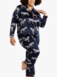 Chelsea Peers Curve Zebra Print Satin Pyjamas