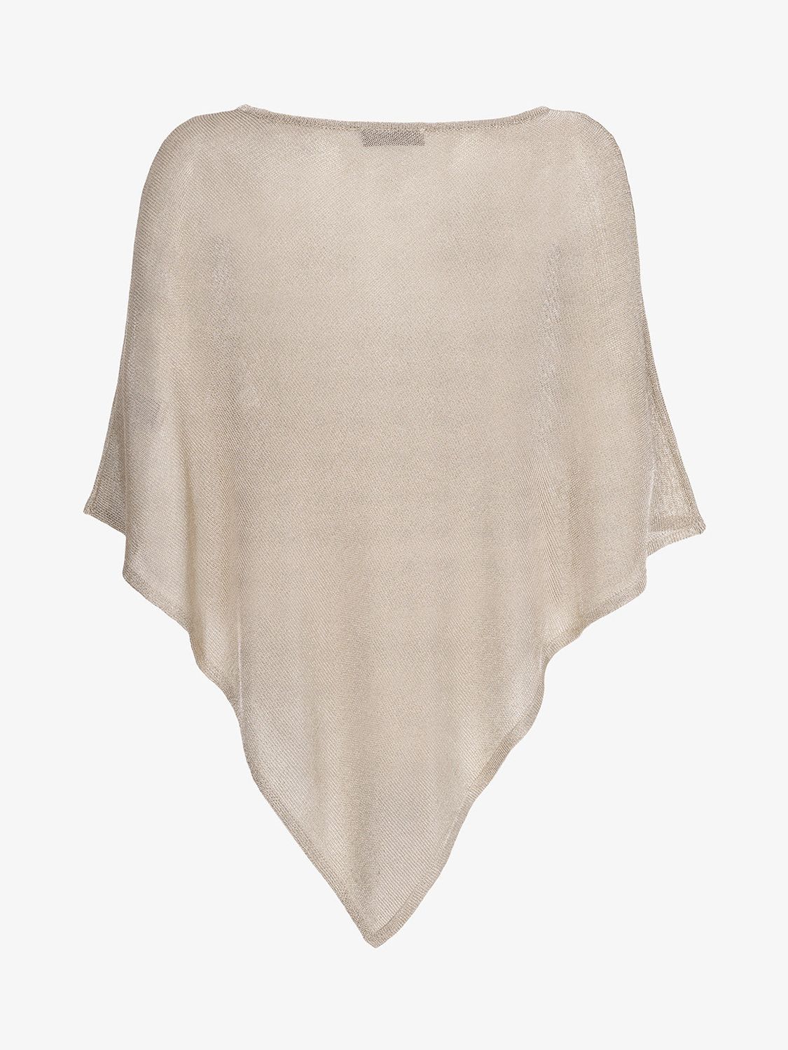 Mint Velvet Knitted Metallic Poncho, Gold