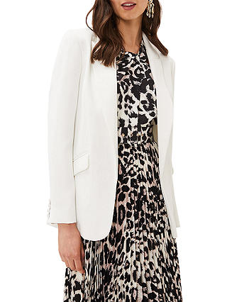 Phase Eight Amy Relaxed Tailored Jacket, Ivory