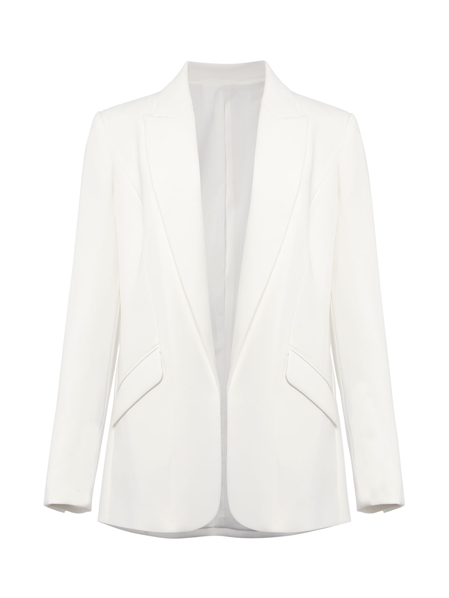 Phase Eight Amy Relaxed Tailored Jacket, Ivory at John Lewis & Partners
