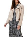 Phase Eight Kailey Suede Jacket, Ecru