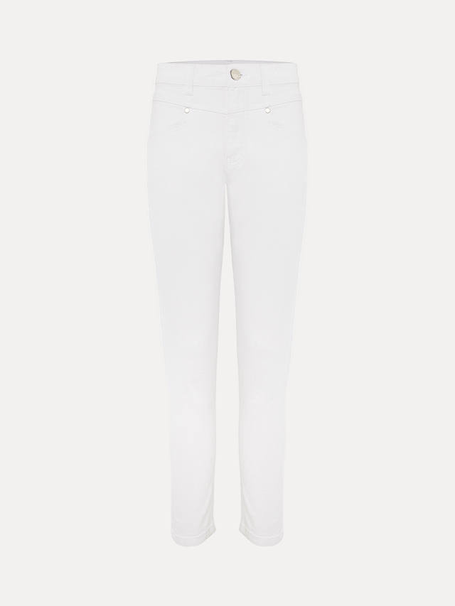 Phase Eight Hailee Topstitch Detail Ankle Jeans, White at John Lewis ...