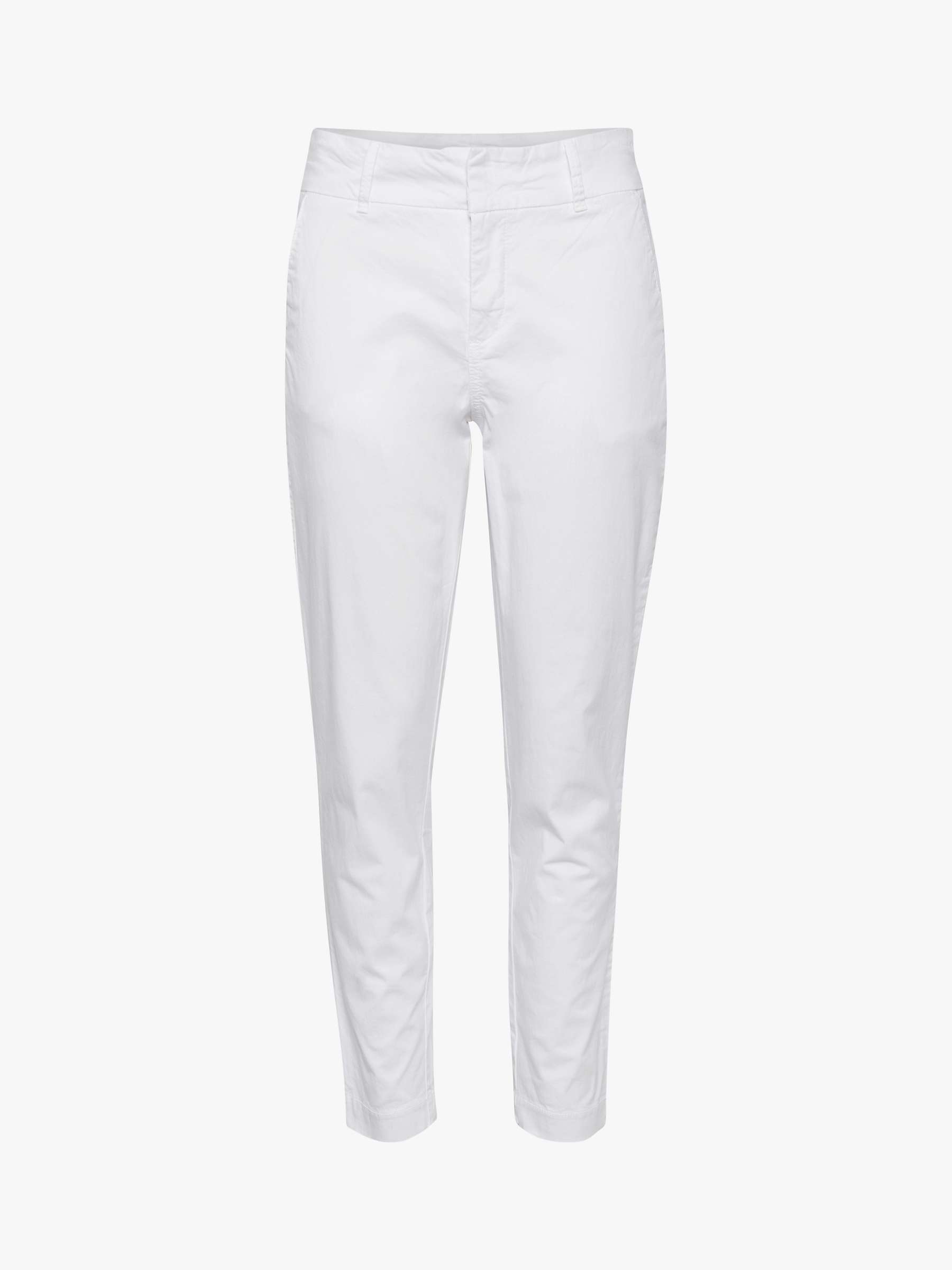 Part Two Soffys Skinny Cropped Trousers, Bright White at John Lewis ...