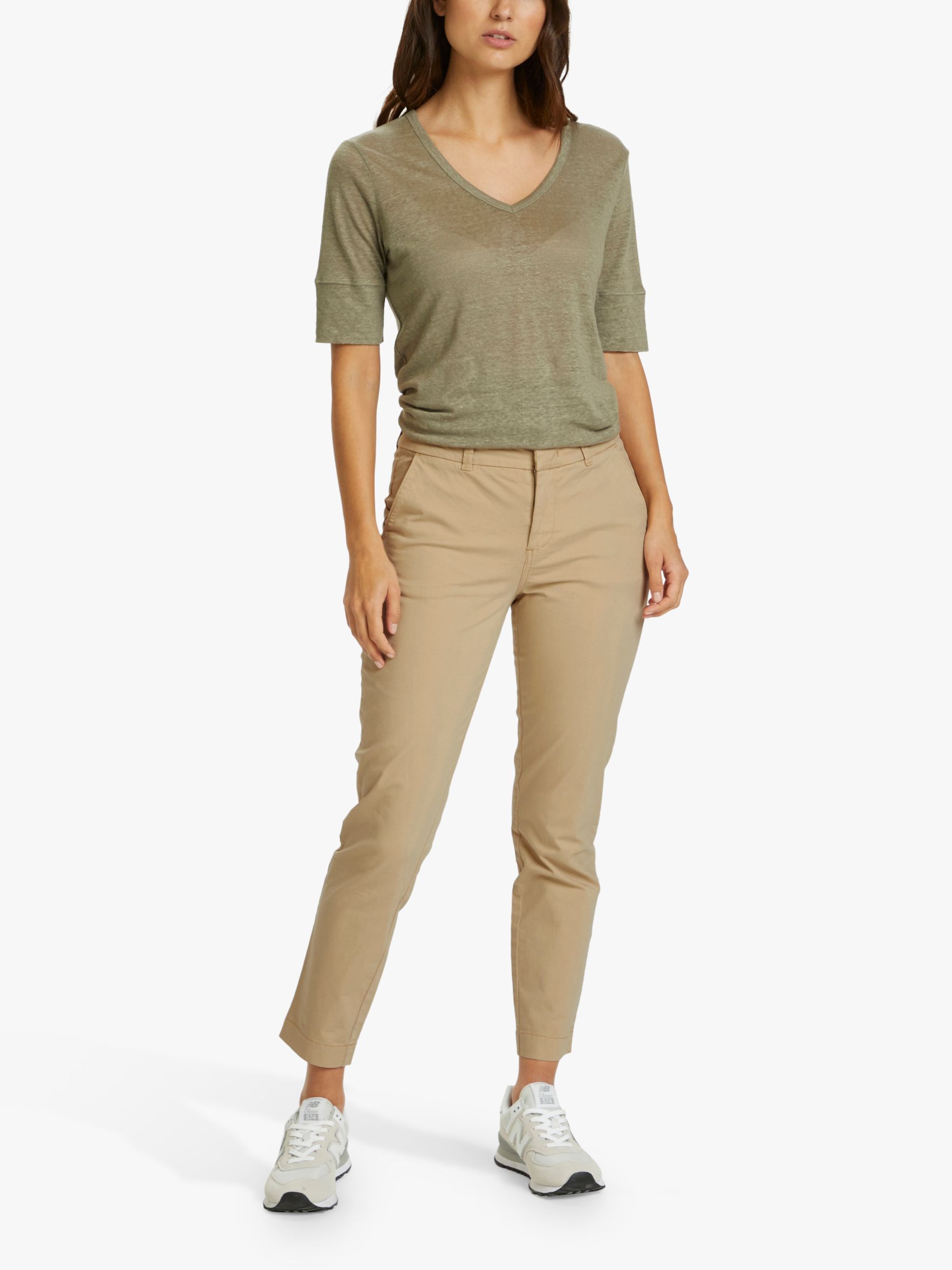 Part Two Soffys Skinny Cropped Trousers, Safari at John Lewis & Partners