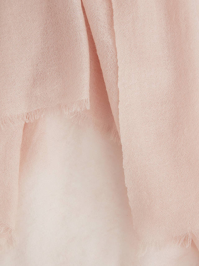 Reiss Heidi Wool and Cashmere Scarf, Blush