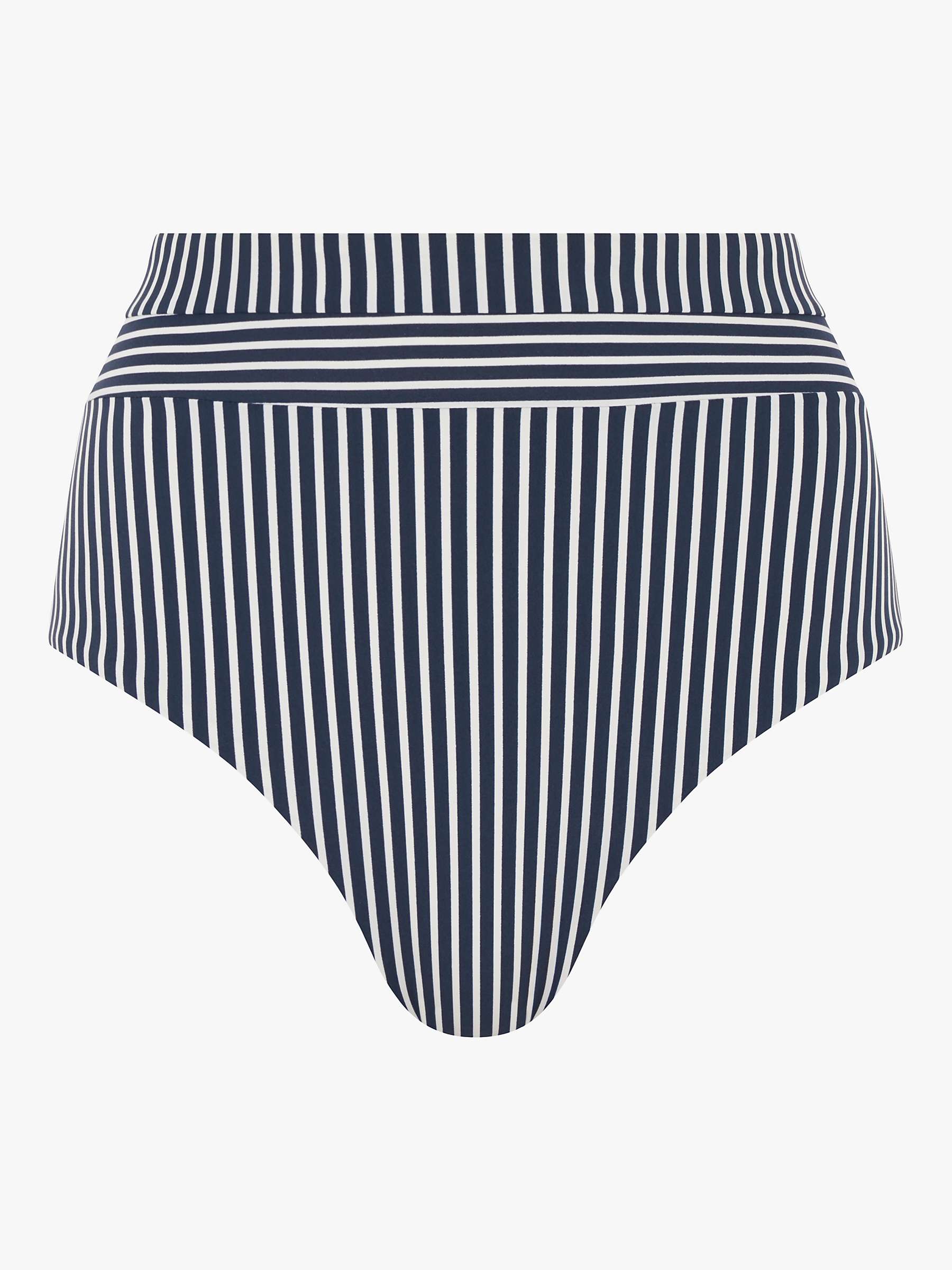 Femilet Murano High Waist Bikini Bottoms, Dark Stripes at John Lewis ...