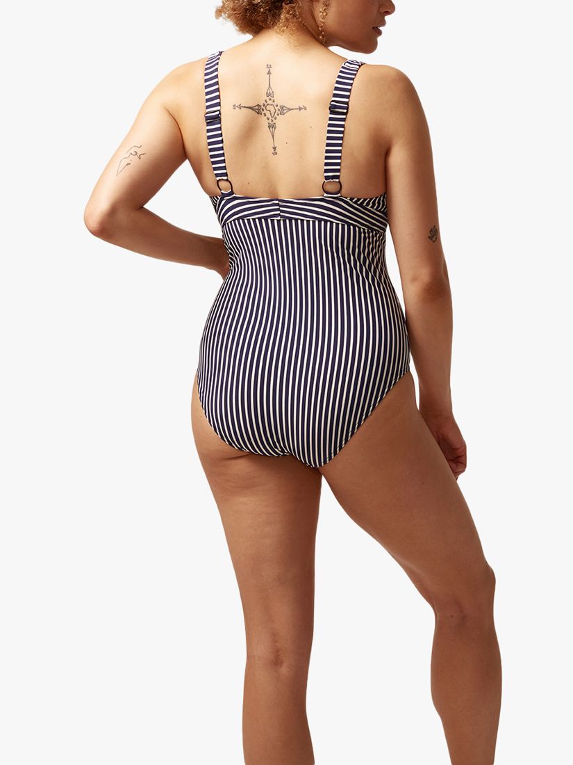 Femilet Murano Underwired Plunge Swimsuit, Dark Stripe, XS