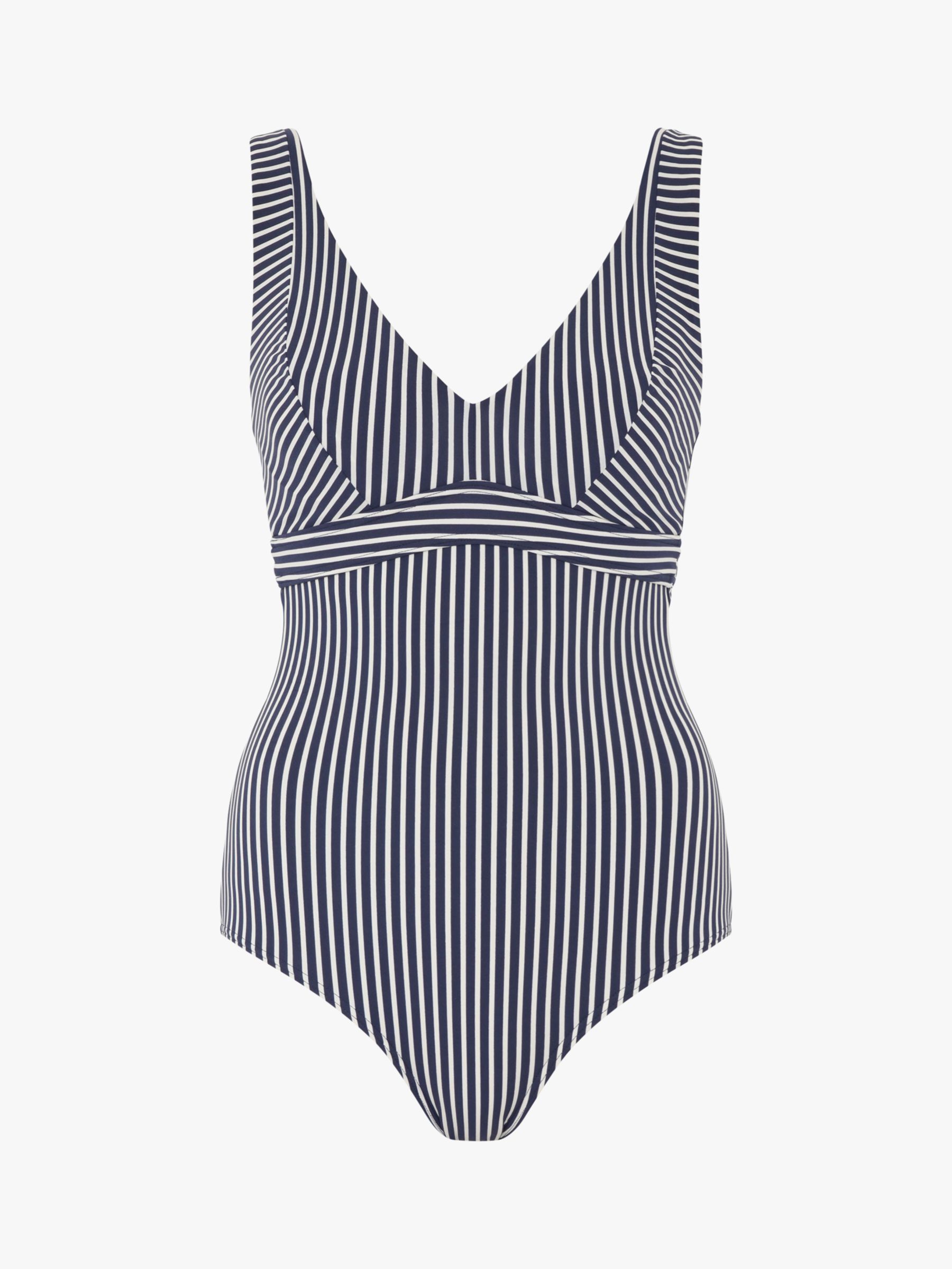 Femilet Murano Underwired Plunge Swimsuit, Dark Stripe, XS