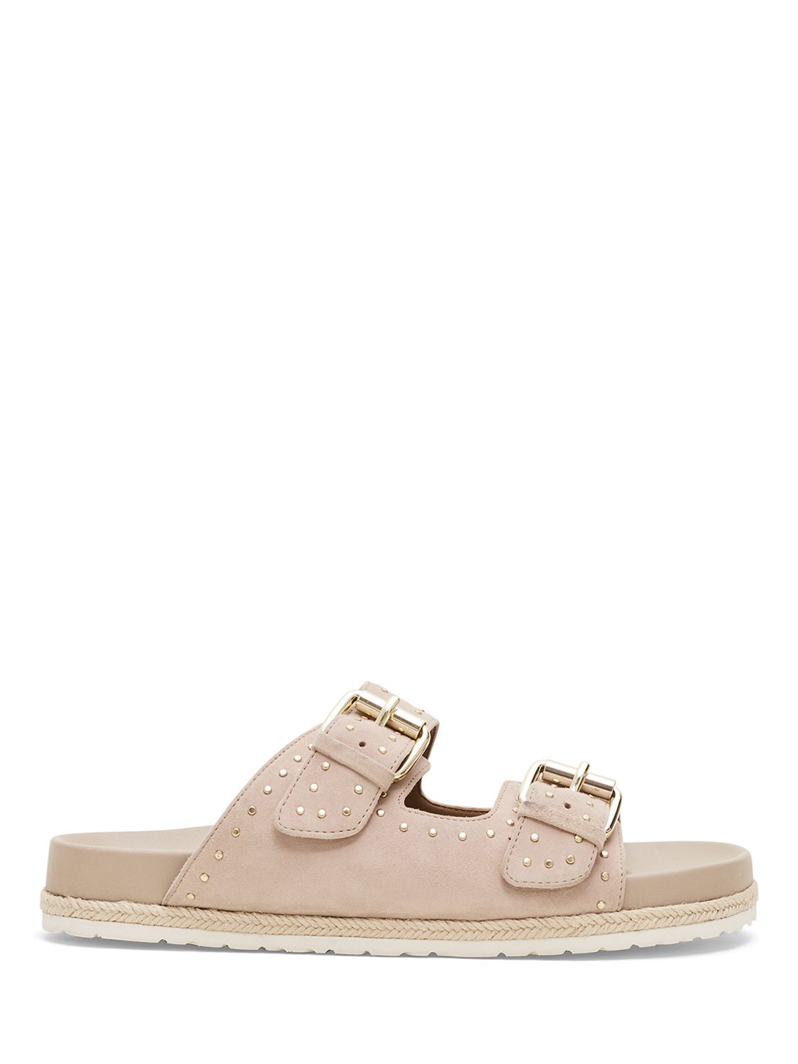 Phase Eight Double Buckle Sandals, Natural at John Lewis & Partners