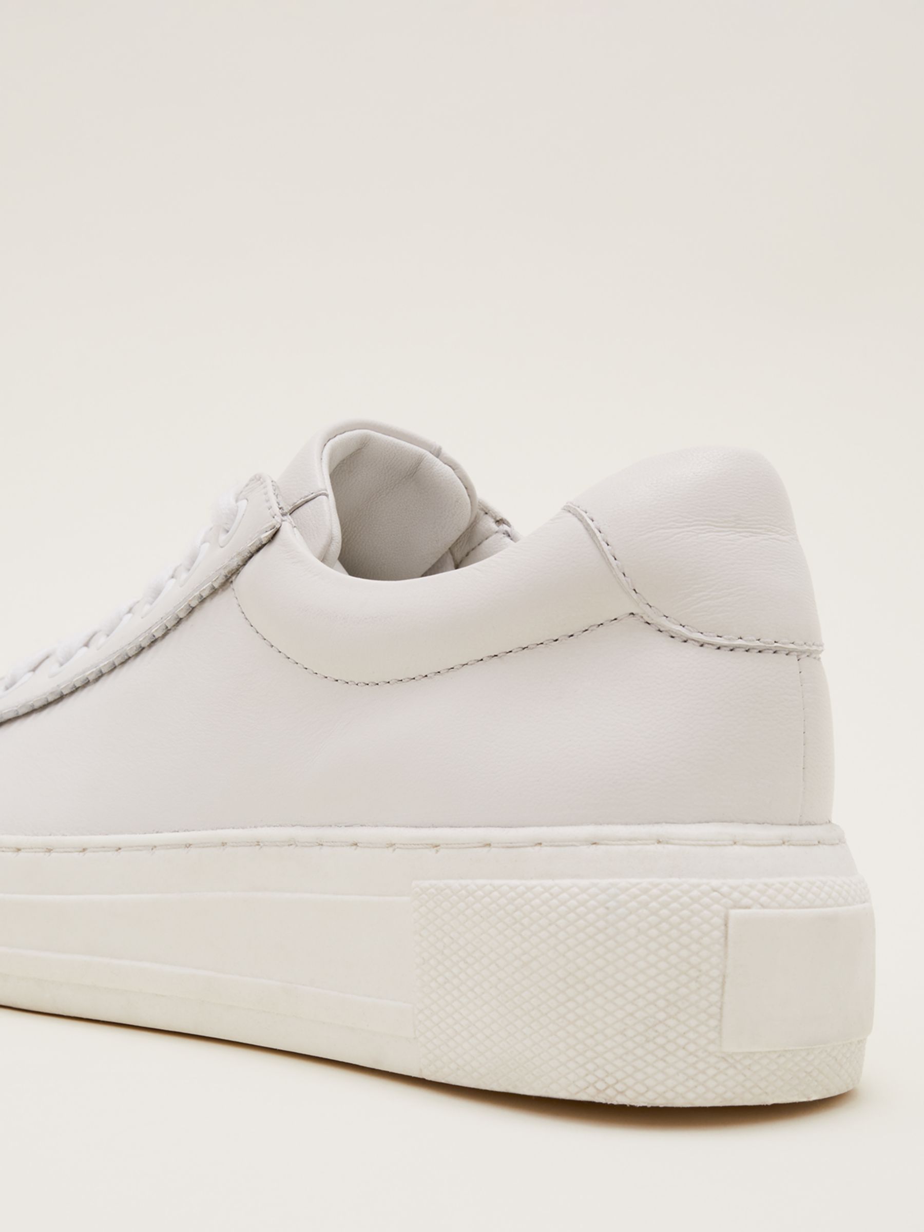 Phase Eight Leather Everyday Trainers, White at John Lewis & Partners