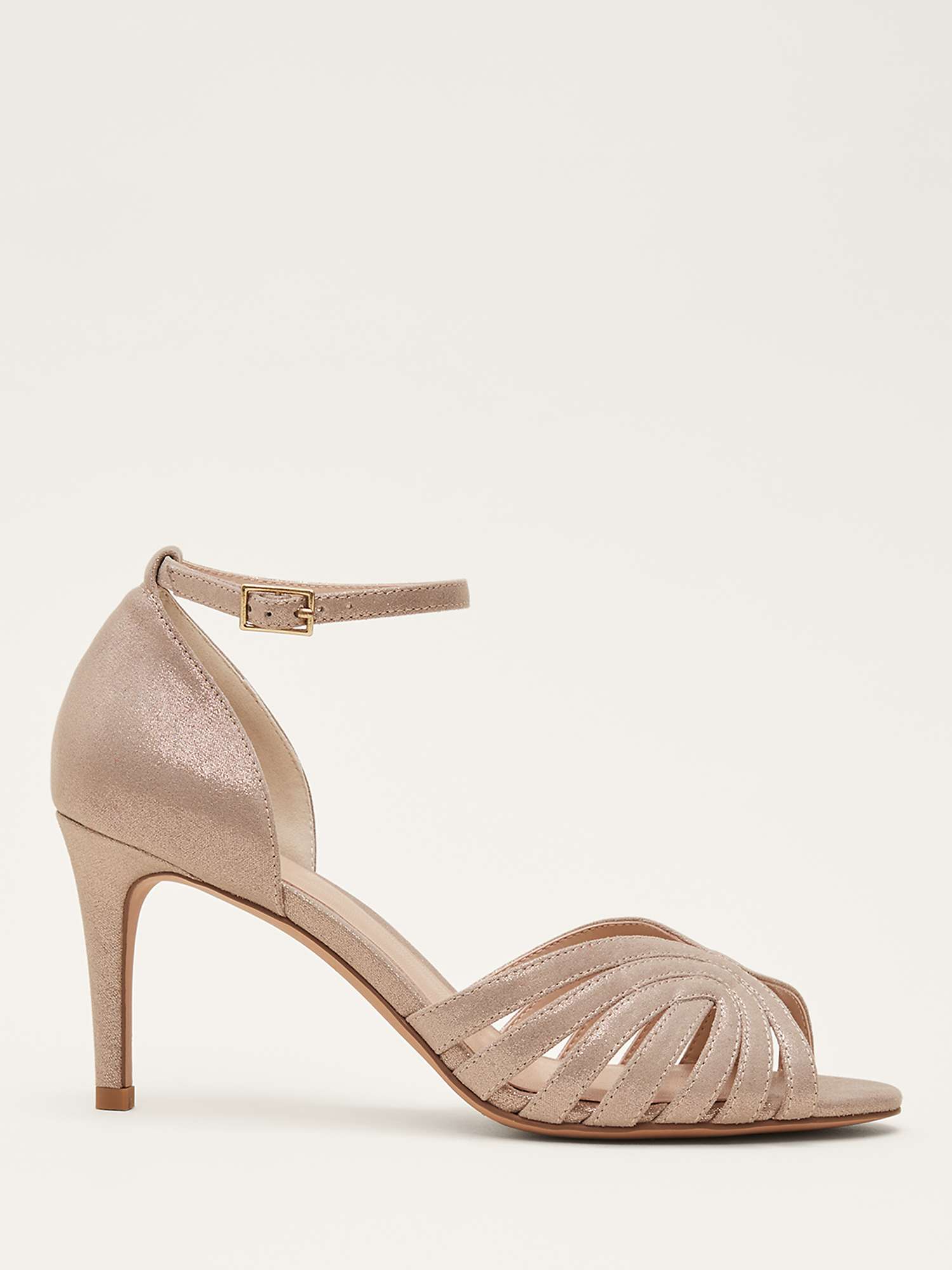 Buy Phase Eight Metallic Strappy Sandals, Gold Online at johnlewis.com