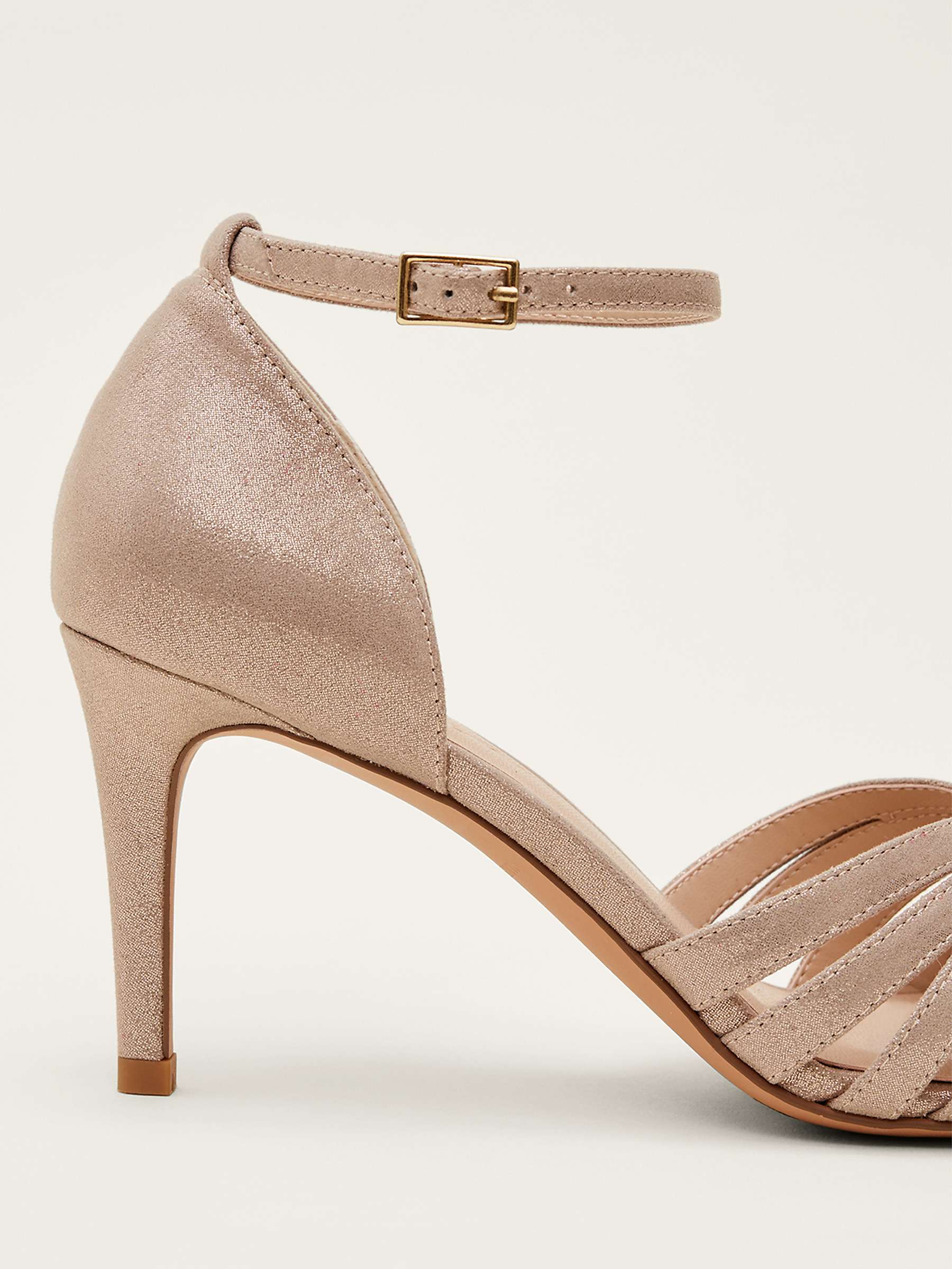 Buy Phase Eight Metallic Strappy Sandals, Gold Online at johnlewis.com