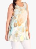 chesca Abstract Bubble Tank Top, Pale Blue/Mustard