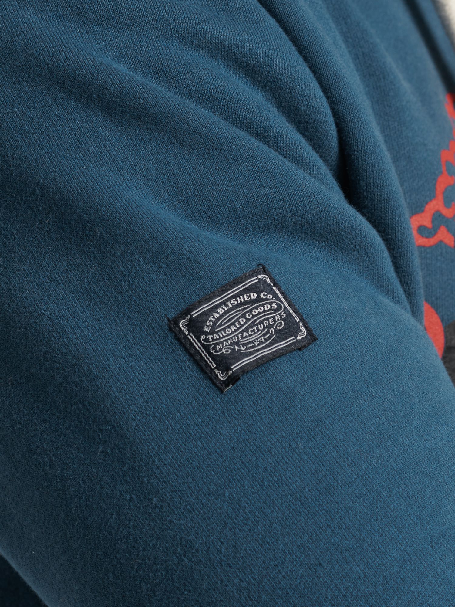 Superdry Narrative Hoodie, Blue Bottle at John Lewis & Partners