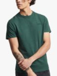 Superdry Organic Cotton Micro Embroidered T-Shirt, Buck Green Marl