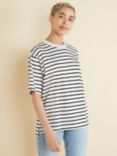 Albaray Relaxed Striped T-Shirt, White/Black