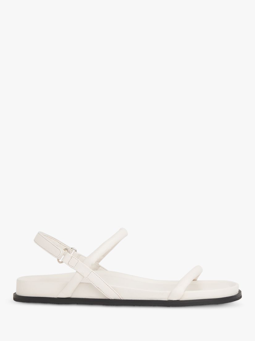 Whistles Shelby Padded Leather Sandals, White at John Lewis & Partners