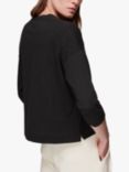 Whistles Cotton Patch Pocket Top, Black