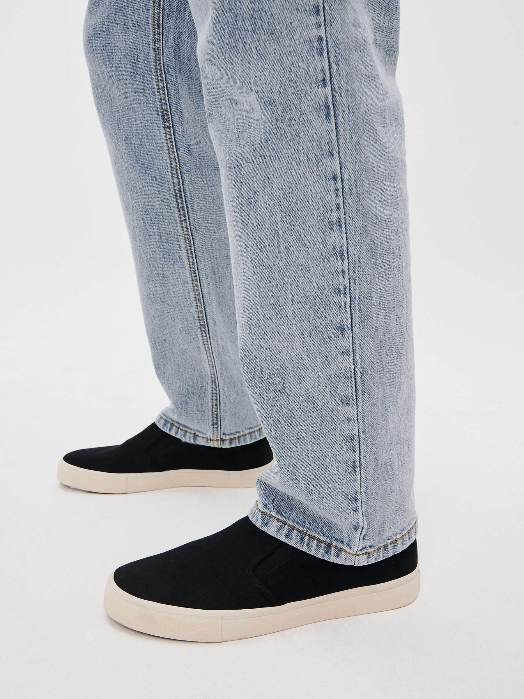 Buy John Lewis ANYDAY Straight Fit Denim Jeans, Stone Wash Online at johnlewis.com