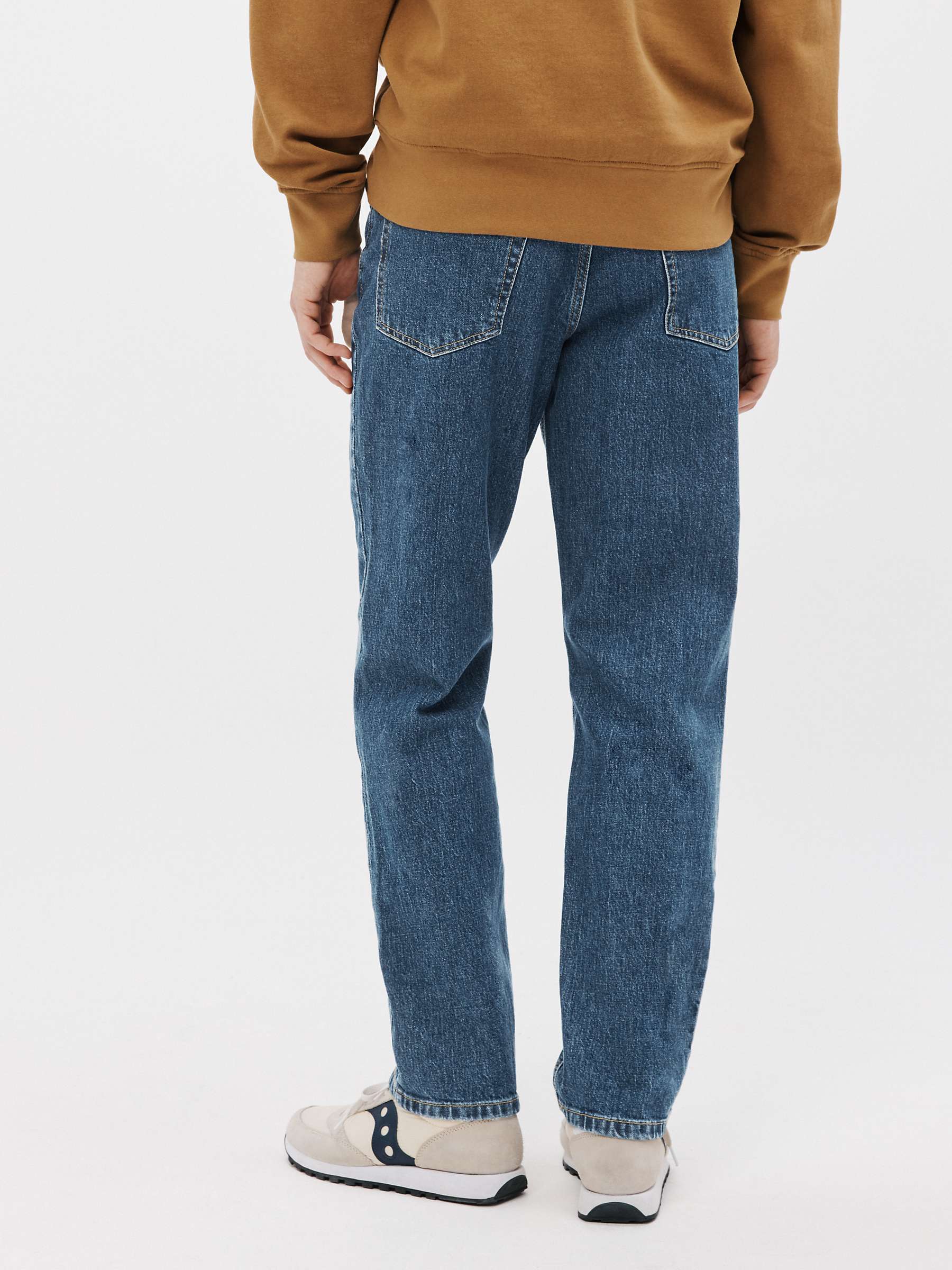 Buy John Lewis ANYDAY Straight Fit Denim Jeans, Mid Wash Online at johnlewis.com